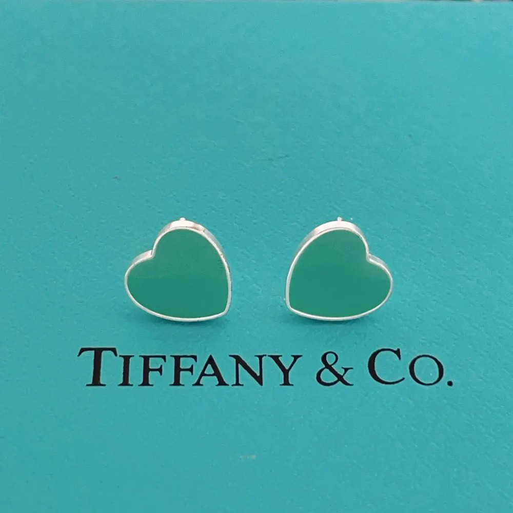 Tiffany & Co. Green Heart Earrings